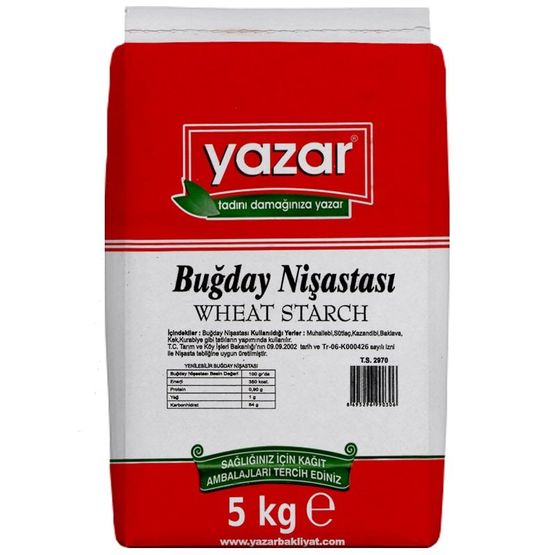 Yazar Buğday Nişastası 5 Kg x 4 Paket